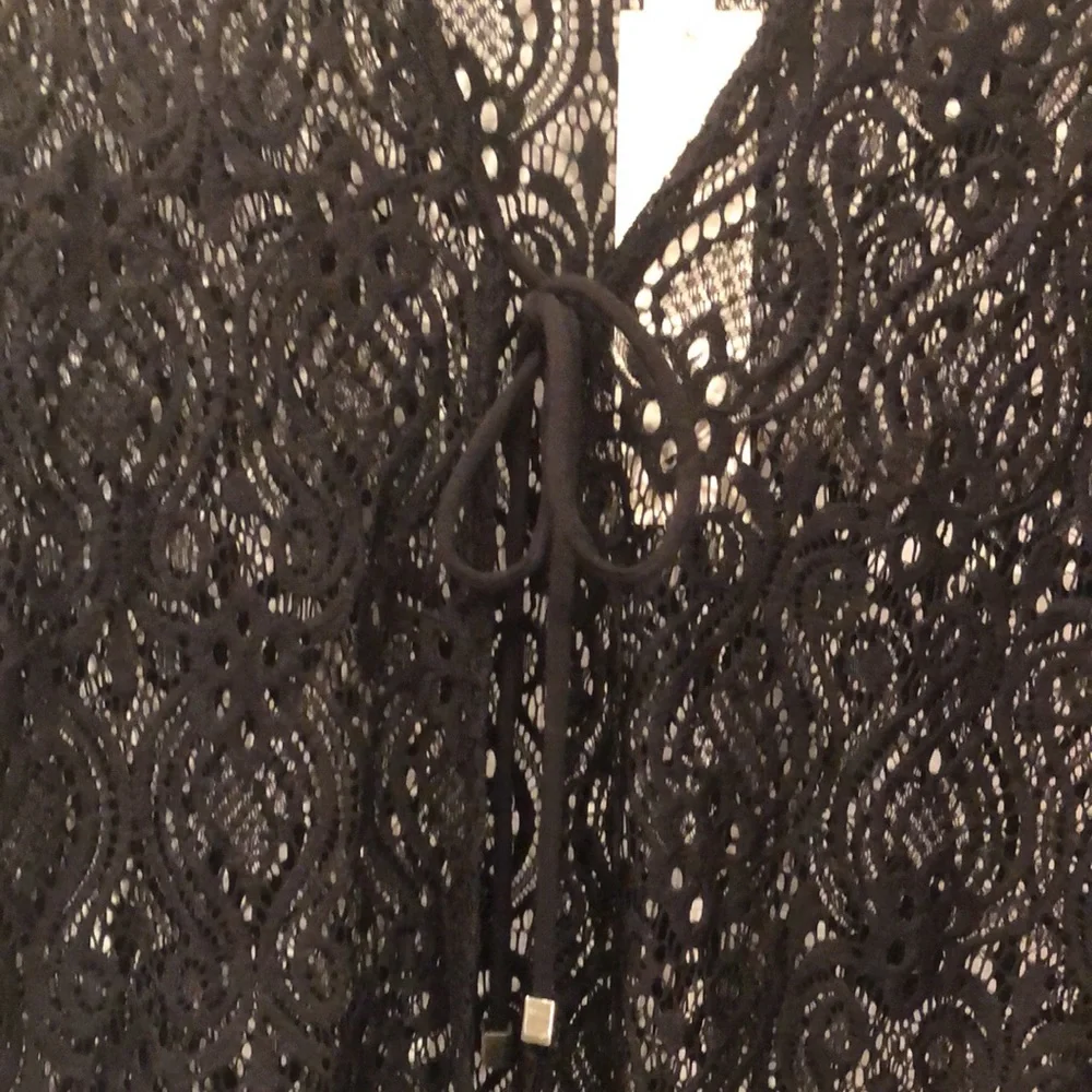 Elan Beach Long Black Lace Cover Up - Picture 7 of 15